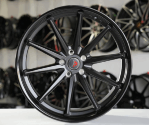 20X9 5X113 PISTON WHEELS P4139 CB72.6MM 35MM MATT BLACK GLOSS LIP