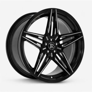 20X8.5 5X112 A0240 CB66.6MM 32MM GLOSS BLACK MILLED