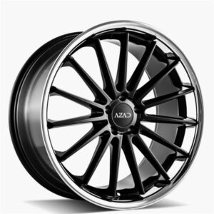 20X9 5X114.3 AZAD AZ24 CB73.1MM 35MM SEMIMATTE BLACK +CHROMED LIP