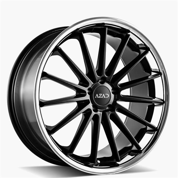 20X9 5X114.3 AZAD AZ24 CB73.1MM 35MM SEMIMATTE BLACK +CHROMED LIP