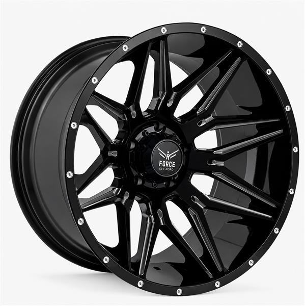 22X12 5X127 FORCE OFF ROAD F34 CB78.1 -44MM GLOSS BLACK MILLED