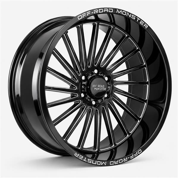 26X12 6X139.7 TS1757 CB106.4MM -44MM GLOSS BLACK MILLED