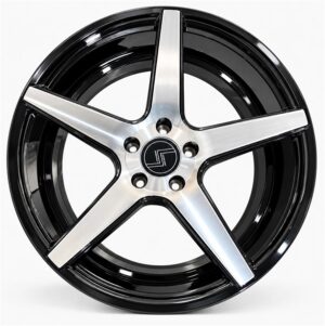 20x10 5x115 a0015 saiyan wheels cb726mm 18mm gloss black machined face 2