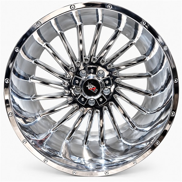 24X14 5X127 5X139.7  EVOX WHEELS E4254 CB78.1MM -76MM CHROME+DOTS
