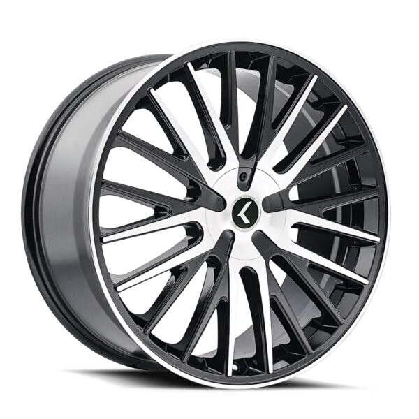 KRAZE DOUBLE DOWN KR185 BLACK MACHINED 22X8.5 5-112/5-114.3 38MM 73MM